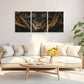 3pcs Wolf Face and Robe Classic Design Metal Print Ready to Hang Art