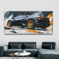 Graffiti Abstract Racing Car Wall Art Canvas Office Home Room Framed 80x45cm