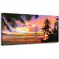 Tropical Palm Tree Summer Ocean Nature Wall Art canvas office home room framed 120x60cm