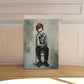 Angry Boy Sitting Chair Modern Abstract Figure Canvas Wall Art Print 100% Australian Made 40x60cm Stretched Canvas Ready to Hang