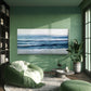 Blue Ocean Waves & Seagulls Wall Art Canvas Office Home Room Framed 120x60cm