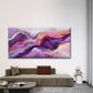 Abstract Purple, Blue & Yellow Wall Art Canvas Office Home Room Framed 80x45cm