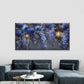 Wisteria & Blue Floral Lantern Wall Art Canvas Office Home Room Framed 80x45cm