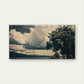 Alps Lake Geneva Vintage Wall Art Canvas Office Home Room Framed 120x60cm