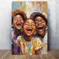 Charming African Youngsters Laughing Canvas Art Print 100% Australian Made 40x60cm Stretched Canvas Ready to Hang