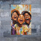 Charming African Youngsters Laughing Canvas Art Print 100% Australian Made 40x60cm Stretched Canvas Ready to Hang