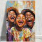 Charming African Youngsters Laughing Canvas Art Print 100% Australian Made 40x60cm Stretched Canvas Ready to Hang