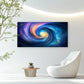 Swirling Sky Design Wall Art Canvas Office Home Room Framed 80x45cm