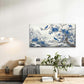 Blue Birds & Snowy Landscape Wall Art Canvas Office Home Room Framed 80x45cm