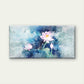 Abstract Lotus Blue Lily Wall Art Canvas Office Home Room Framed 120x60cm