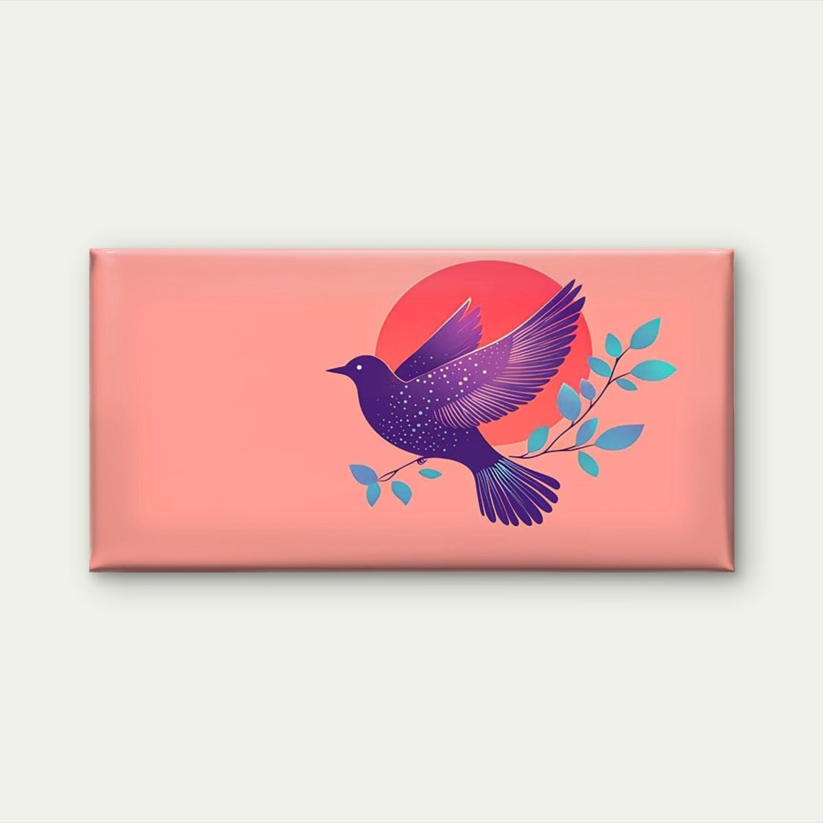Abstract Bird & Leaf Wall Art Canvas Office Home Room Framed 120x60cm