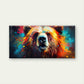 Abstract Bear Head Art Wall Art Canvas Office Home Room Framed 120x60cm