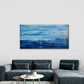 Ocean Waves And Blue Seas Wall Art Canvas Office Home Room Framed 80x45cm