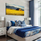 Summer Sunset Old Barn Rye Field Rural Montana Wall Art canvas office home room framed 120x60cm