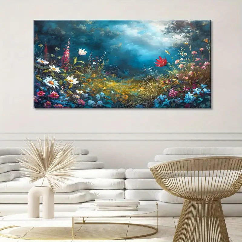 Beautiful Colorful Grassland Forest Wall Art canvas office home room framed 120x60cm