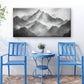 Black & White Snowy Mountain Wall Art Canvas Office Home Room Framed 120x60cm