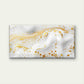 Abstract Design White and Gold Wall Art Canvas Office Home Room Framed 120x60cm