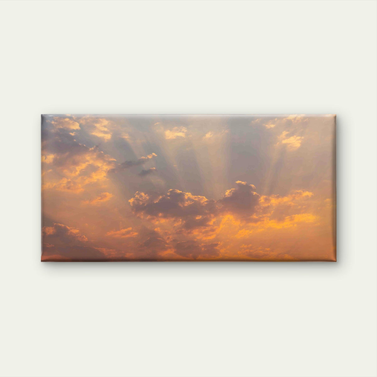 Sky With Rays Wall Art Canvas Office Home Room Framed 80x45cm