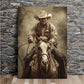 Rustic Cowboy Canvas Wall Art Print 100% Australian Made 40x60cm Stretched Canvas Ready to Hang