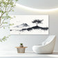 Mountain Tree Ink Wash Wall Art Canvas Office Home Room Framed 120x60cm