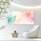 Pastel Botanical Harmony Wall Art Canvas Office Home Room Framed 80x45cm