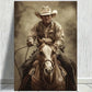 Rustic Cowboy Canvas Wall Art Print 100% Australian Made 40x60cm Stretched Canvas Ready to Hang