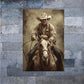 Rustic Cowboy Canvas Wall Art Print 100% Australian Made 40x60cm Stretched Canvas Ready to Hang