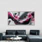 Dark Pink & Floral Design Wall Art Canvas Office Home Room Framed 120x60cm