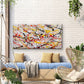 Abstract Color Splash Painting Wall Art Canvas Office Home Room Framed 120x60cm