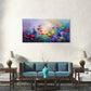 Vibrant Floral Meadow Wall Art Canvas Office Home Room Framed 120x60cm