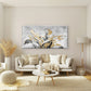 Modern Gold Banana Leaves Foil Wall Art Canvas Office Home Framed 120x60cm