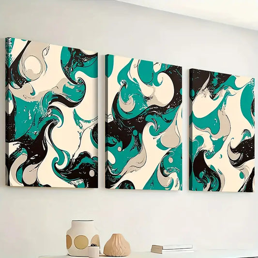 3pcs Modern Style Fashion Abstract Light Luxury Art Colorful Wall Art Set Canvas Framed 40x60cm - High Quality Print 100% Australian Made Wall Canvas Ready to Hang