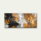 Abstract Black White Golden Wall Art Canvas Office Home Room Framed 80x45cm