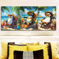 3pcs Penguins on Holiday Metal Print Ready to Hang Art