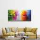 Vibrant Abstract Forest Wall Art Canvas Office Home Room Framed 120x60cm