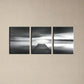 3pcs Black and White Lake Scene Painting Metal Print Ready to Hang Art
