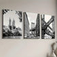 3pcs Black And White Artistic Style Modern Architectural Landscape Art Wall Art Set Canvas Framed 40x60cm - High Quality Print 100% Australian Made Wall Canvas Ready to Hang