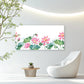 Watercolor Lily Pond Bliss Wall Art Canvas Office Home Room Framed 120x60cm