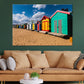 Colourful Wooden Beach Houses Print 100% Australian Made Stretched Canvas Ready to Hang - AU-106