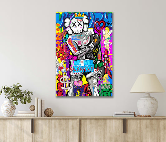 Bunch Of Colorful Graffiti Cartoon Character Painting Print 100% Australian Made 40x60cm Stretched Canvas Ready to Hang (Copy)