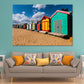 Colourful Wooden Beach Houses Print 100% Australian Made Stretched Canvas Ready to Hang - AU-106