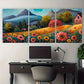 3pcs Colorful Meadow Cheerful Flowers Metal Print Ready to Hang Art