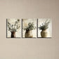 3pcs Featuring Charming Abstract Plant Designs Metal Print Ready to Hang Art