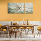 3pcs Cute White Pomeranian Puppy Floral Bedding Metal Print Ready to Hang Art