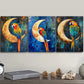3pcs Art Painting Parrots Perch on the Edge Metal Print Ready to Hang Art