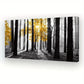 Yellow Tree Black & White Sunshine Foggy Forest Wall Art canvas office home room framed 80x45cm