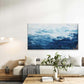 Abstract Ocean Wave Coastal Wall Art Canvas Office Home Room Framed 120x60cm