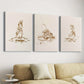 3pcs Rabbit, Duck, Frog Art Painting, Animal Metal Print Ready to Hang Art