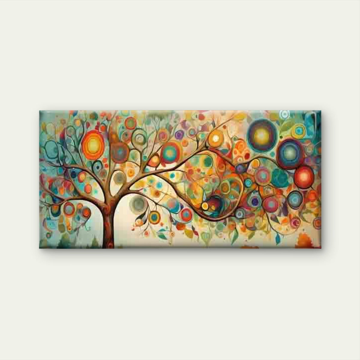 Abstract Tree of Life Wall Art Canvas Office Home Room Framed 120x60cm