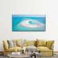 Blue Ocean With White Beach Wall Art Canvas Office Home Room Framed 120x60cm